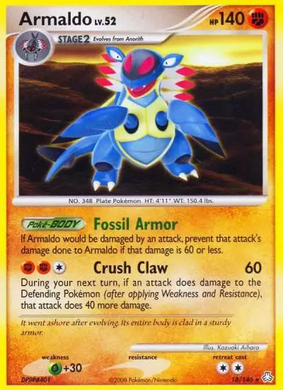 Armaldo 18/146 Legends Awakened Pokemon card