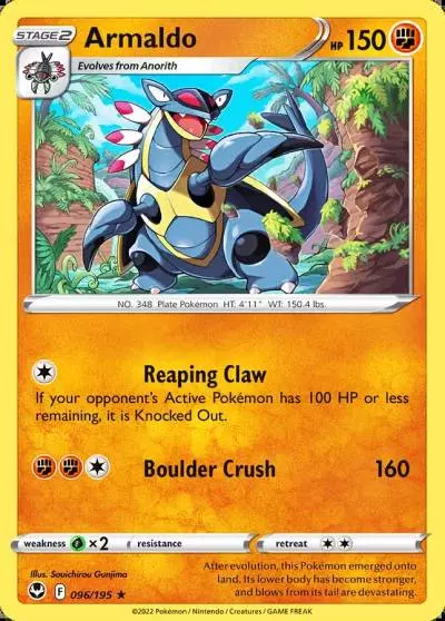 Armaldo 96/195 Silver Tempest Pokemon card