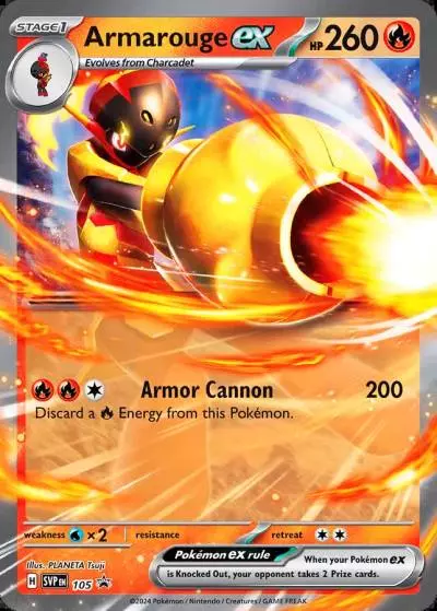 Armarouge ex 105/165 Scarlet & Violet Black Star Promos Pokemon card