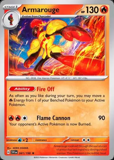 Armarouge 41/198 Scarlet & Violet Pokemon card