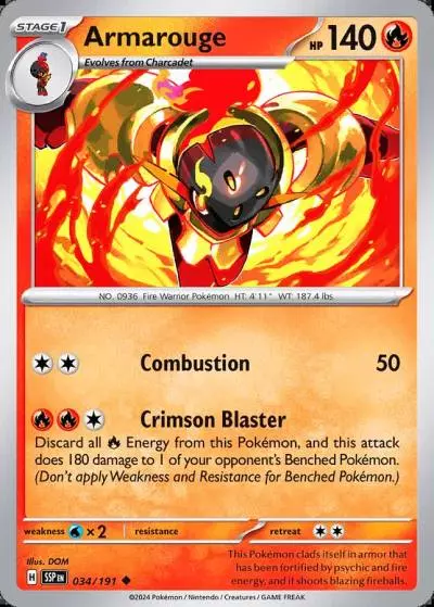 Armarouge 34/191 Surging Sparks Pokemon card