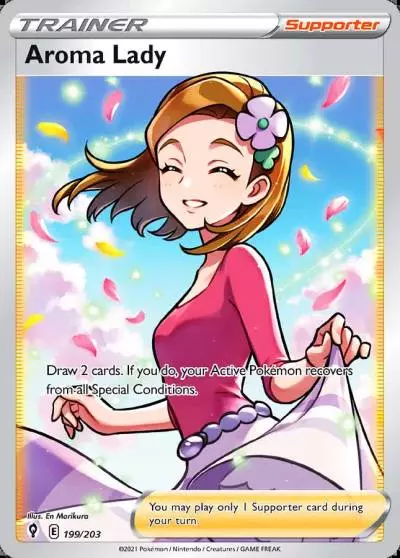 Aroma Lady 199/203 Evolving Skies Pokemon card