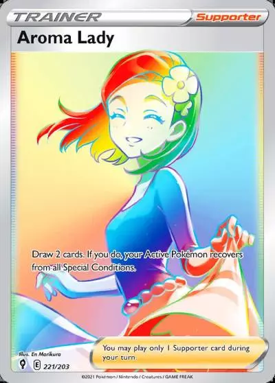 Aroma Lady 221/203 Evolving Skies Pokemon card