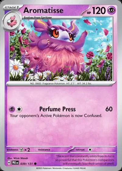Aromatisse 39/131 Prismatic Evolutions Pokemon card