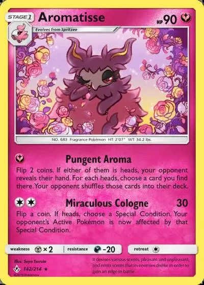 Aromatisse 142/214 Unbroken Bonds Pokemon card