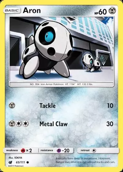 Aron 65/111 Crimson Invasion Pokemon card