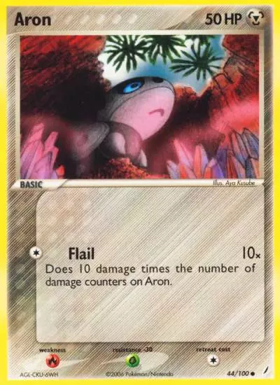 Aron 44/100 Crystal Guardians Pokemon card