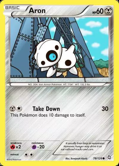 Aron 78/124 Dragons Exalted Pokemon card