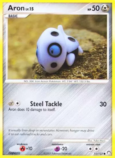 Aron 71/123 Mysterious Treasures Pokemon card
