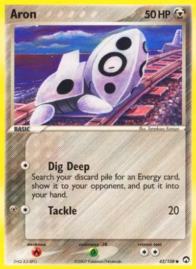 Aron 42/108 Power Keepers Pokemon card
