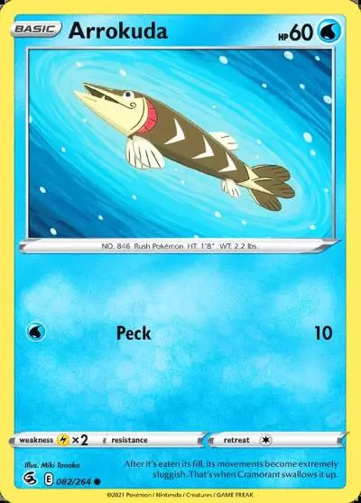 Arrokuda 82/264 Fusion Strike Pokemon card