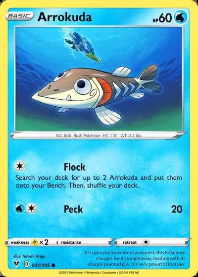 Arrokuda 41/185 Vivid Voltage Pokemon card