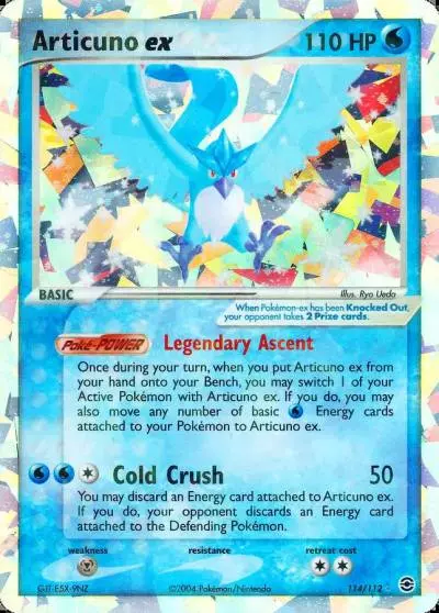 Articuno ex 114/112 FireRed & LeafGreen Pokemon card