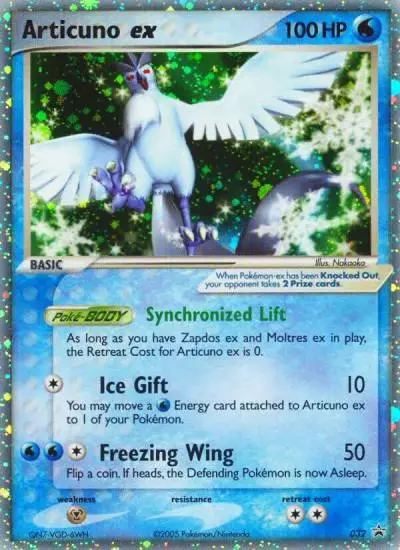 Articuno ex 32/40 Nintendo Black Star Promos Pokemon card