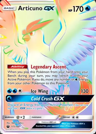 Articuno-GX 171/168 Celestial Storm Pokemon card