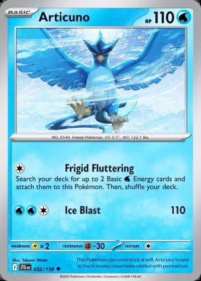 Articuno 32/159 Journey Together Pokemon card