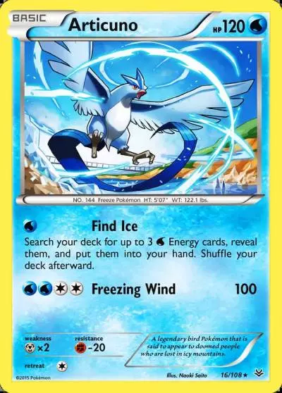 Articuno 16/108 Roaring Skies Pokemon card