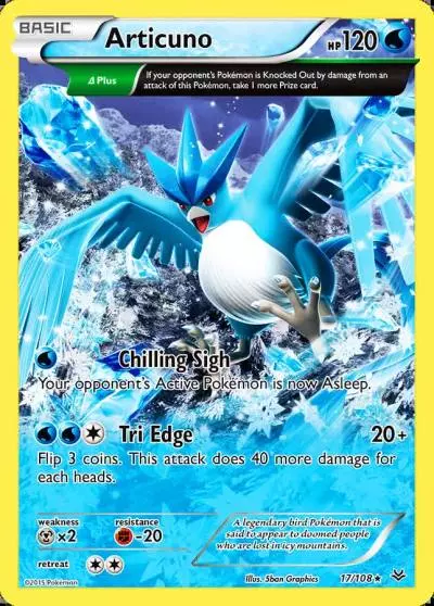 Articuno 17/108 Roaring Skies Pokemon card