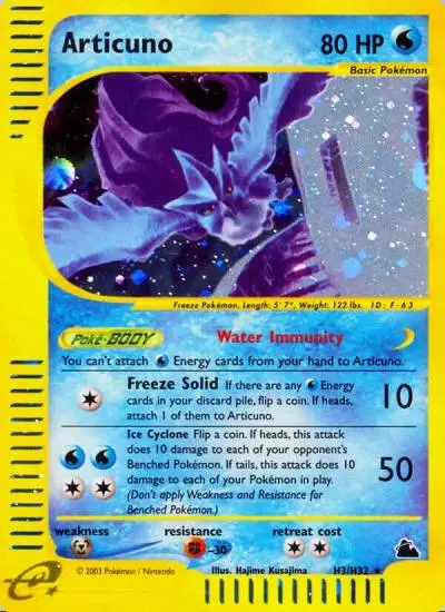 Articuno H3/144 Skyridge Pokemon card
