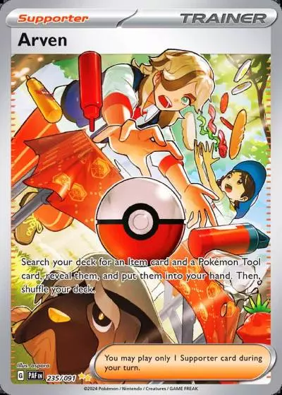 Arven 235/91 Paldean Fates Pokemon card