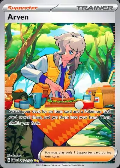 Arven 249/198 Scarlet & Violet Pokemon card