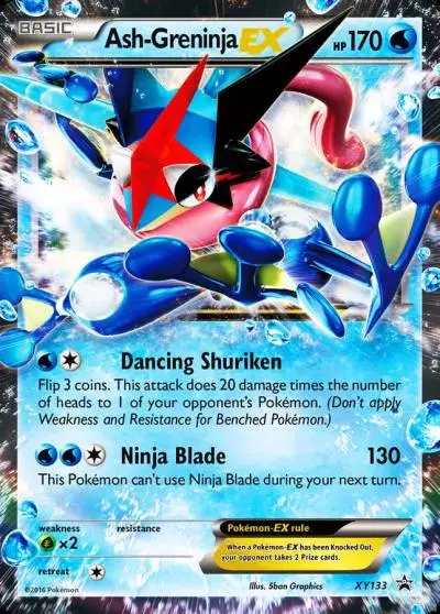 Ash-Greninja-EX XY133/211 XY Black Star Promos Pokemon card