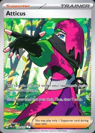 Atticus 133/131 Prismatic Evolutions Pokemon card