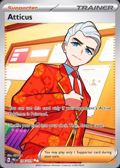 Atticus 134/131 Prismatic Evolutions Pokemon card