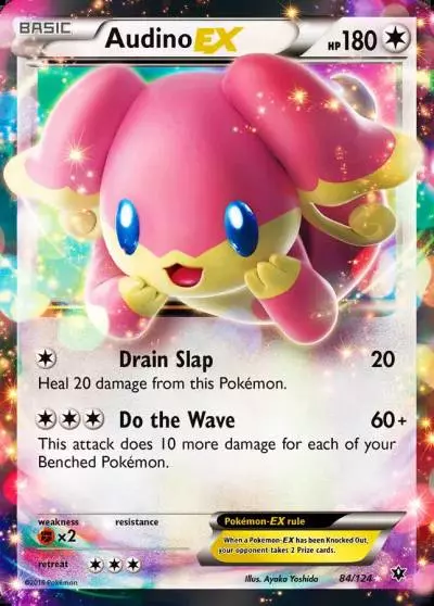 Audino-EX 84/124 Fates Collide Pokemon card