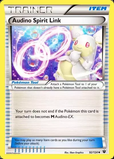 Audino Spirit Link 92/124 Fates Collide Pokemon card