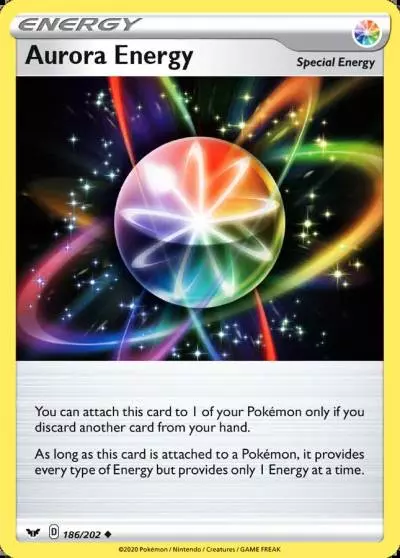 Aurora Energy 186/202 Sword & Shield Pokemon card