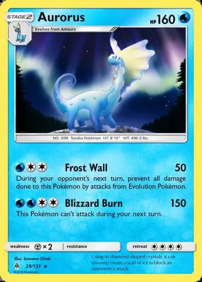 Aurorus 28/131 Forbidden Light Pokemon card