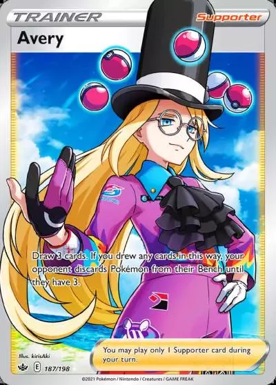 Avery 187/198 Chilling Reign Pokemon card