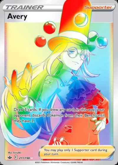 Avery 211/198 Chilling Reign Pokemon card