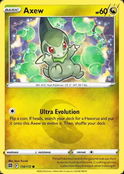 Axew 110/172 Brilliant Stars Pokemon card