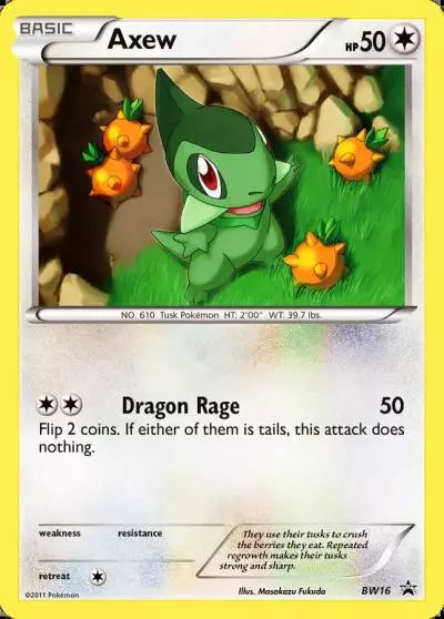 Axew BW16/101 BW Black Star Promos Pokemon card