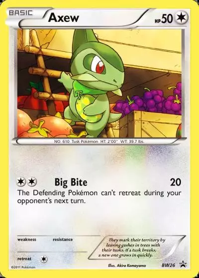Axew BW26/101 BW Black Star Promos Pokemon card