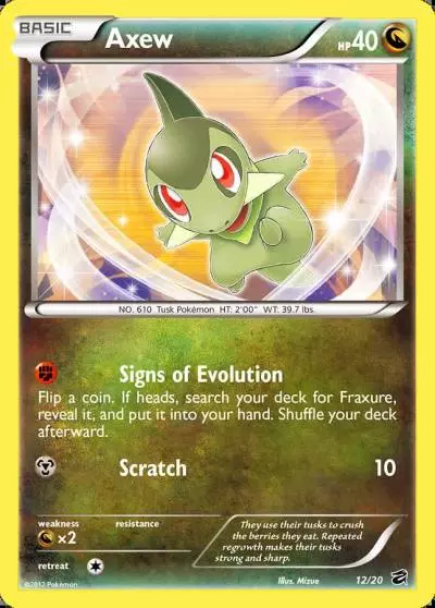 Axew 12/20 Dragon Vault Pokemon card
