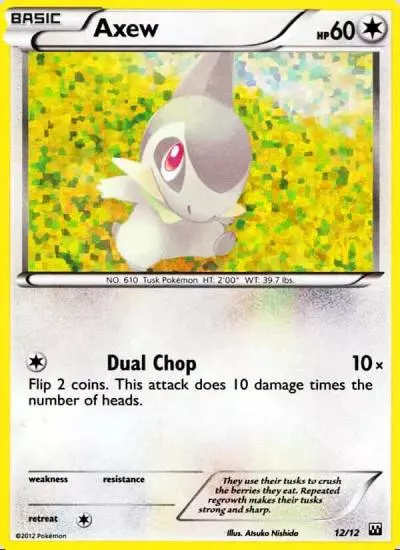 Axew 12/12 McDonald's Collection 2012 Pokemon card