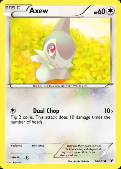 Axew 86/101 Noble Victories Pokemon card