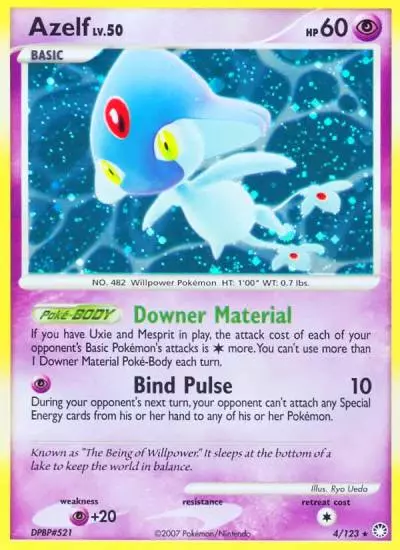 Azelf 4/123 Mysterious Treasures Pokemon card