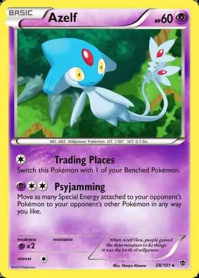 Azelf 38/101 Plasma Blast Pokemon card