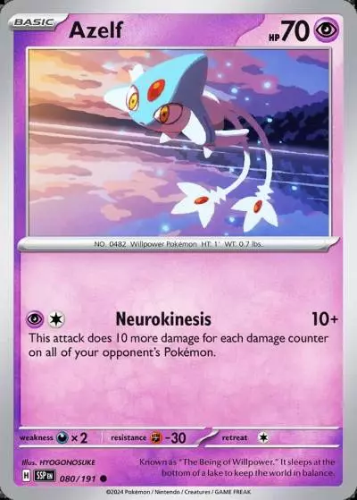 Azelf 80/191 Surging Sparks Pokemon card