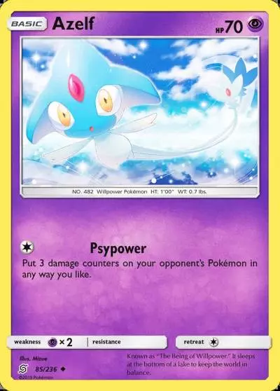 Azelf 85/236 Unified Minds Pokemon card