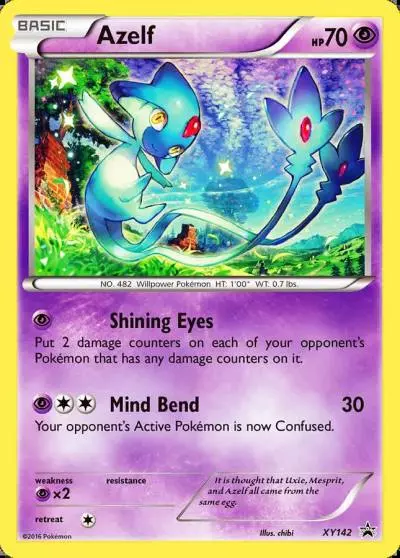 Azelf XY142/211 XY Black Star Promos Pokemon card