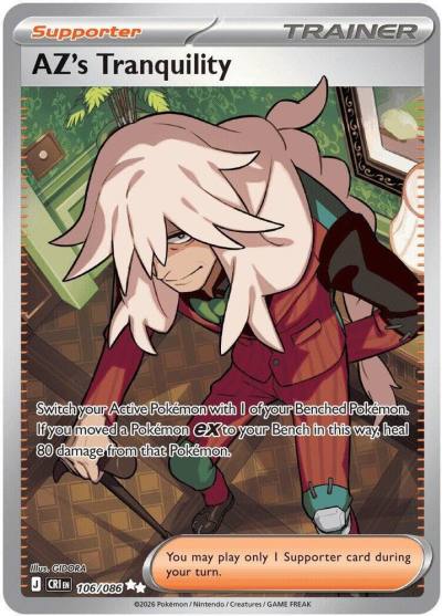AZ's Tranquility 106/86 Chaos Rising Pokemon card