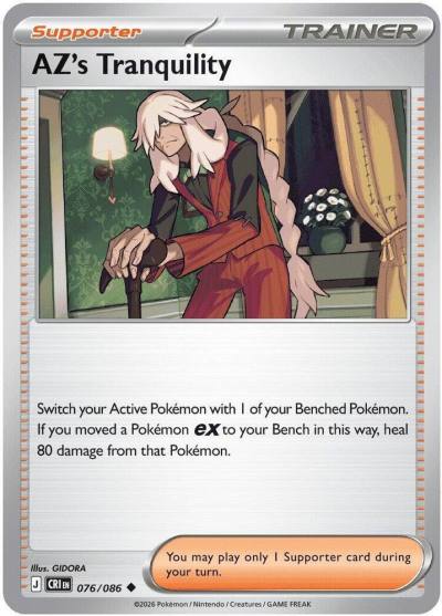 AZ's Tranquility 76/86 Chaos Rising Pokemon card
