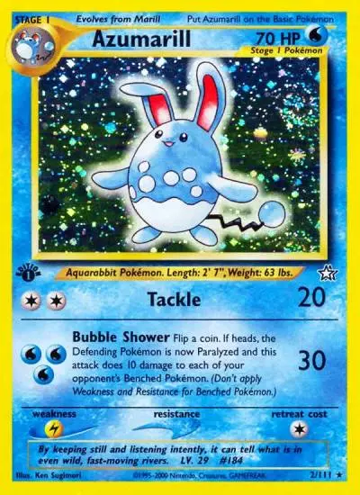 Azumarill 2/111 Neo Genesis Pokemon card