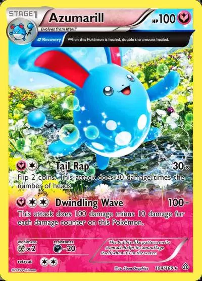 Azumarill 104/160 Primal Clash Pokemon card