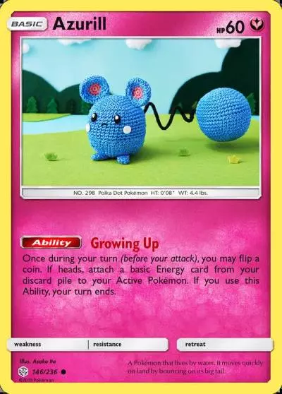 Azurill 146/236 Cosmic Eclipse Pokemon card